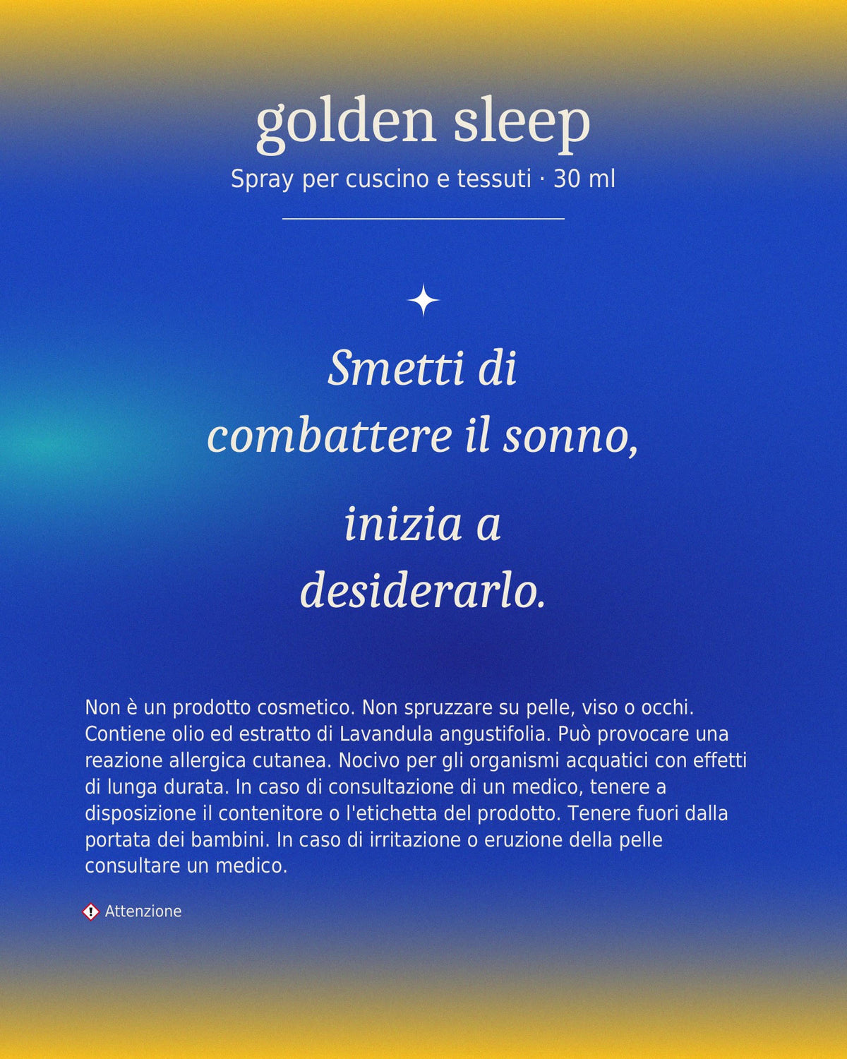 Golden Sleep Pillow Spray | Spray per dormire - Profuma il tuo sonno (30ml)